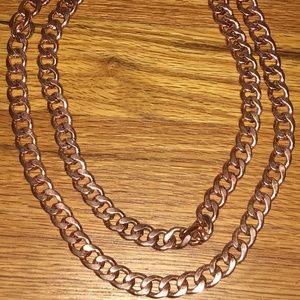 BaubleBar - Rose Gold Double Chain Necklace